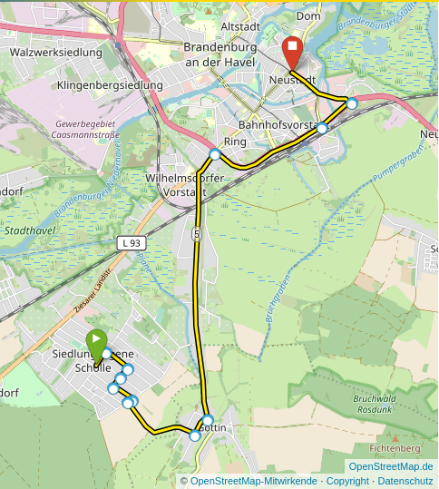 Route I ab Buchenweg