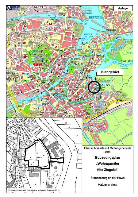 Lage des Bebauungsgebiets "Alte Ziegelei"